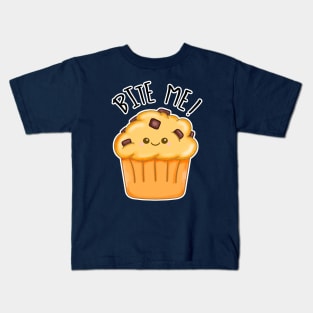 Kawaii Chocolate Chip Muffin. Bite Me Kids T-Shirt